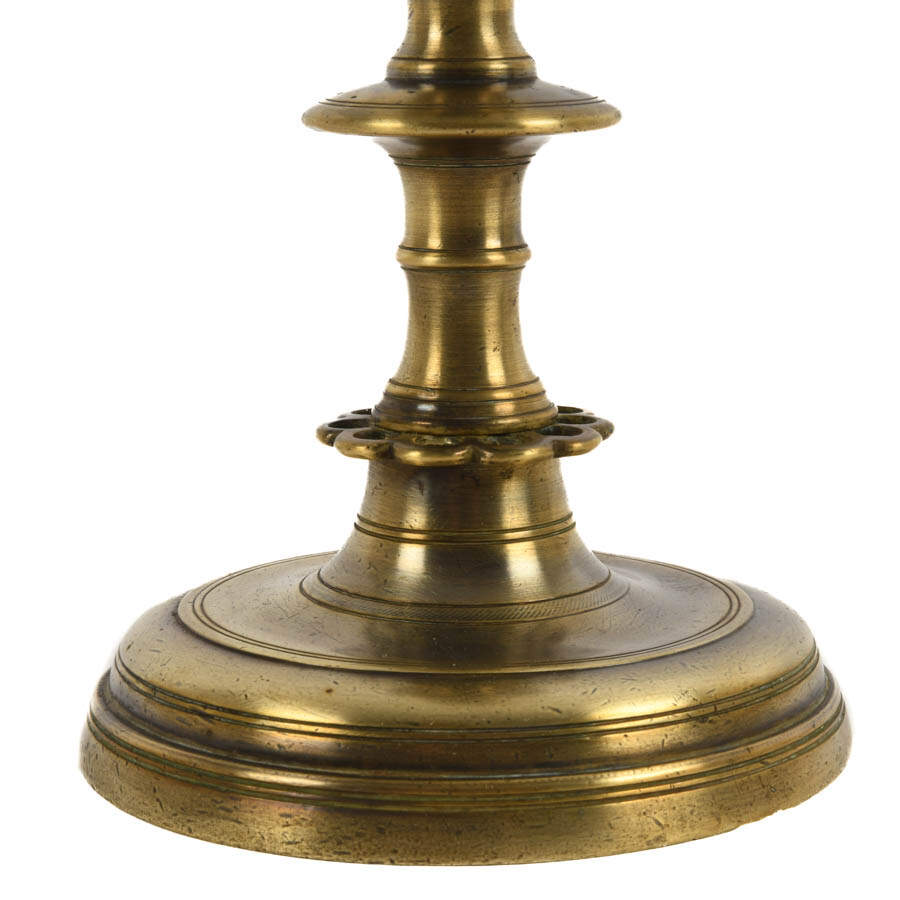 Pair of Heavy Brass Candlesticks-4
