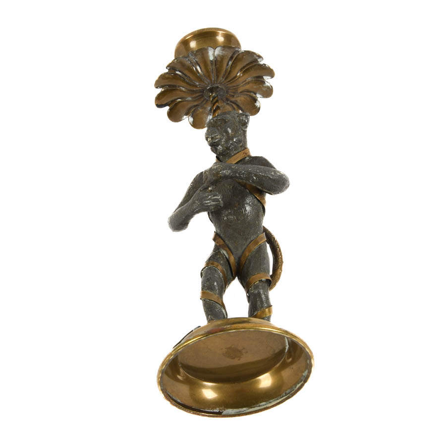 Pair of Figural Metal Monkey Candle Holders-15