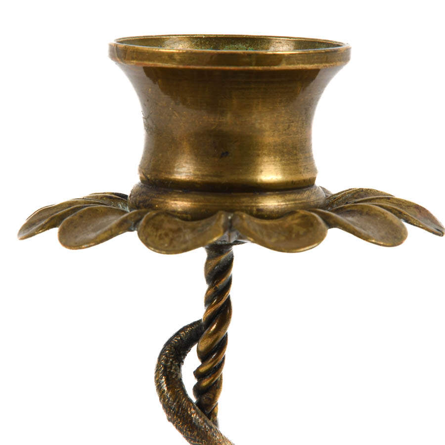 Pair of Figural Metal Monkey Candle Holders-11