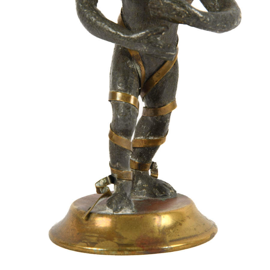 Pair of Figural Metal Monkey Candle Holders-10
