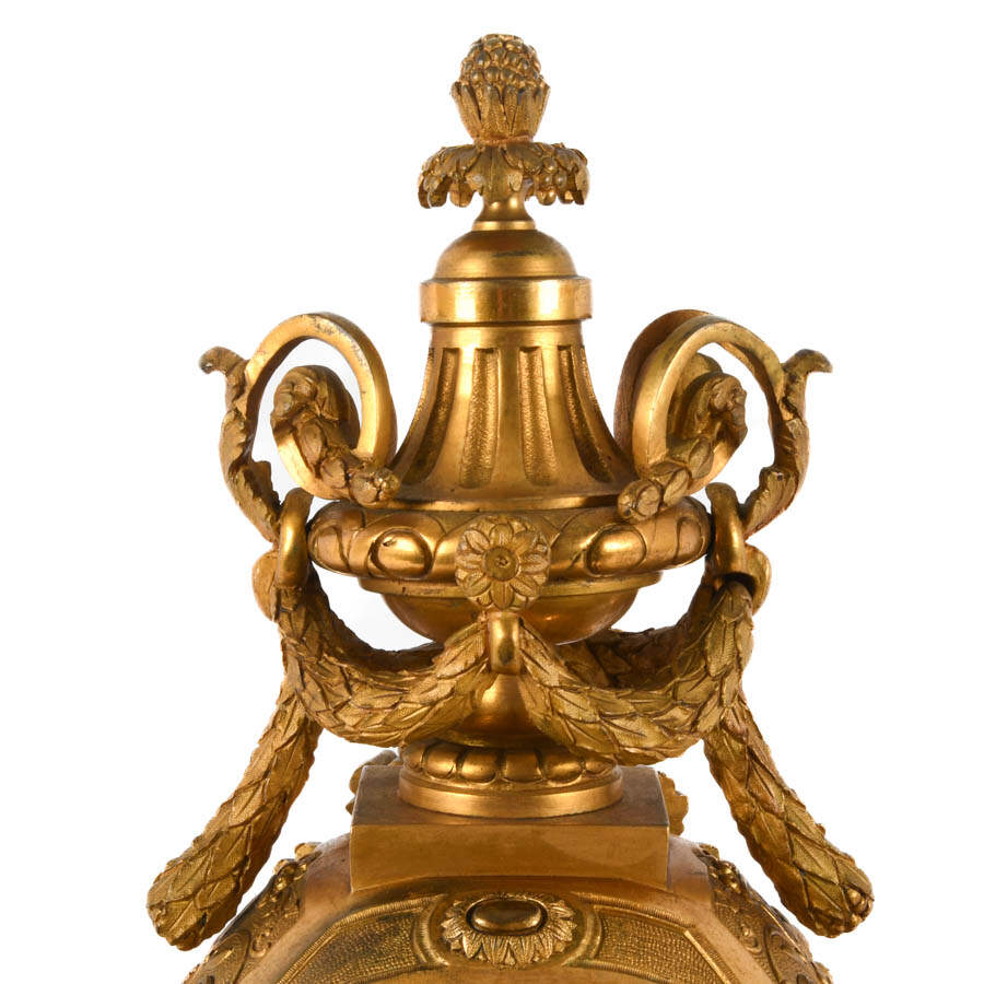 Antique 19th-Century French A.D. Mougin Gilt Bronze Clock-8
