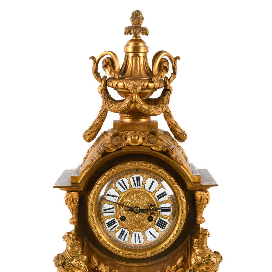 Antique 19th-Century French A.D. Mougin Gilt Bronze Clock-2