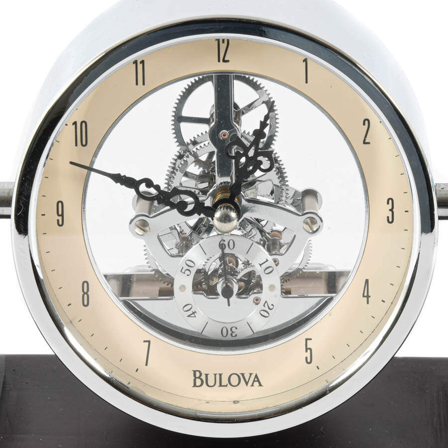 Art Deco-Style Bulova Largo Desk Clock-2