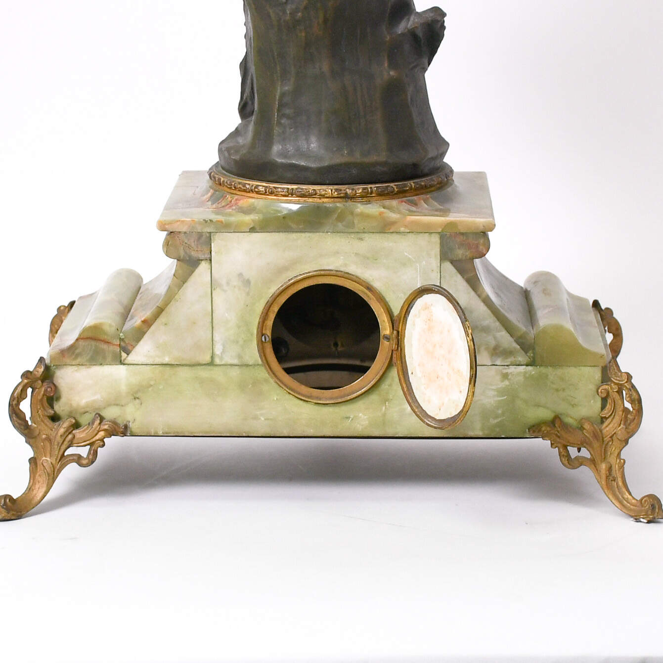 Antique Art Nouveau Hironedlle Blessee A. Foretay Mantel Clock-12
