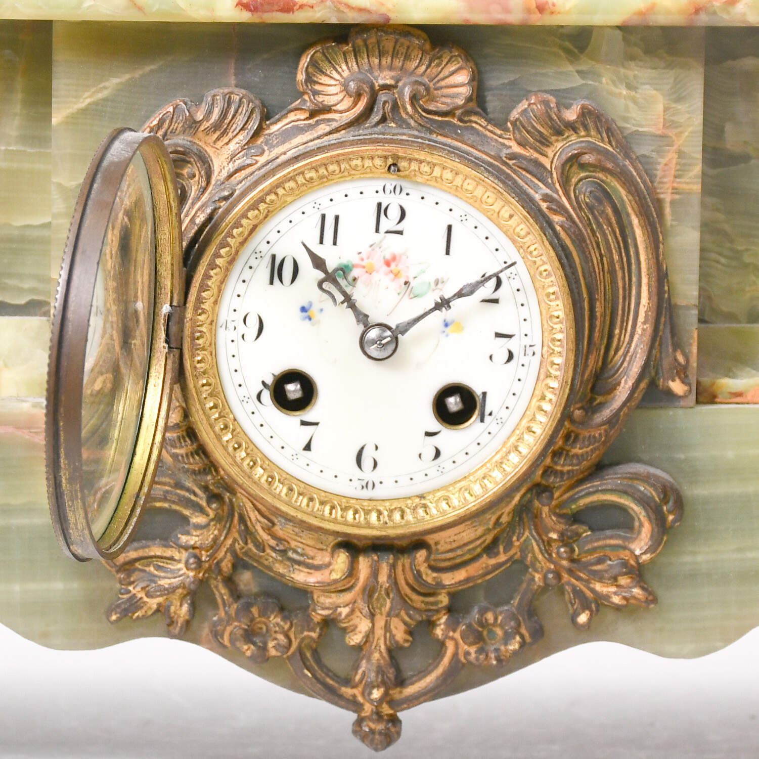 Antique Art Nouveau Hironedlle Blessee A. Foretay Mantel Clock-11