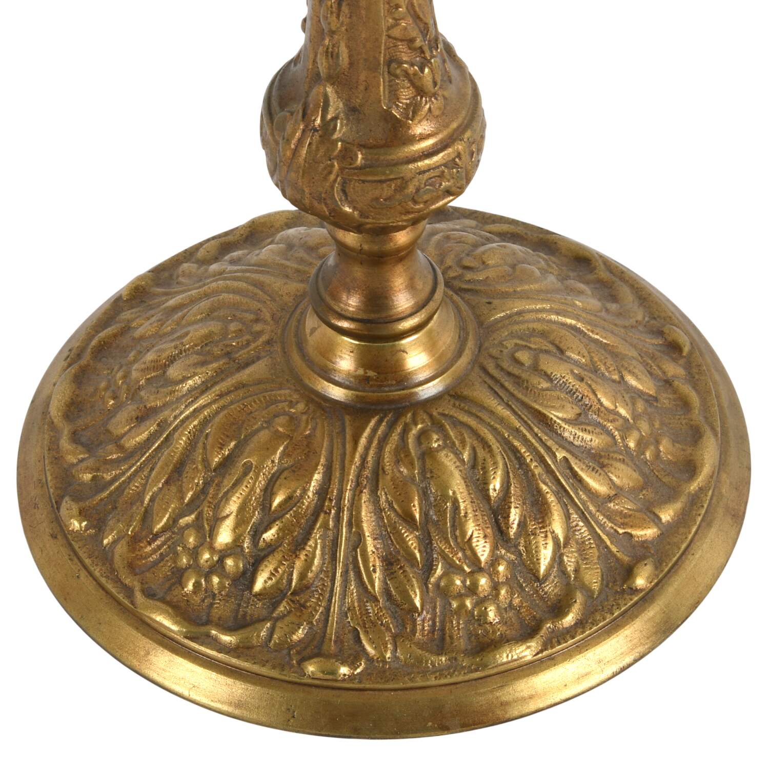 Pair of Ornate Brass Candle Holders-6
