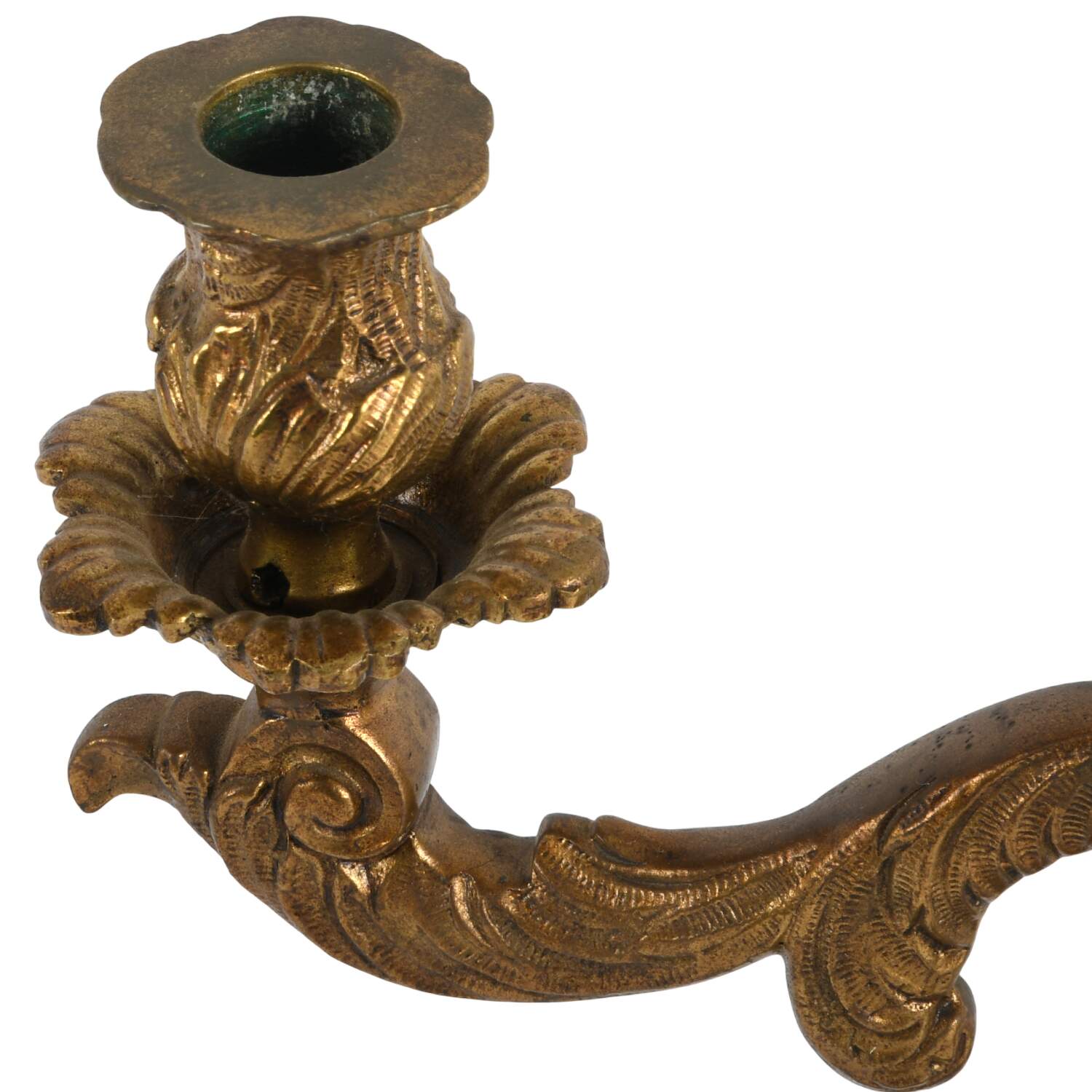 Pair of Ornate Brass Candle Holders-5