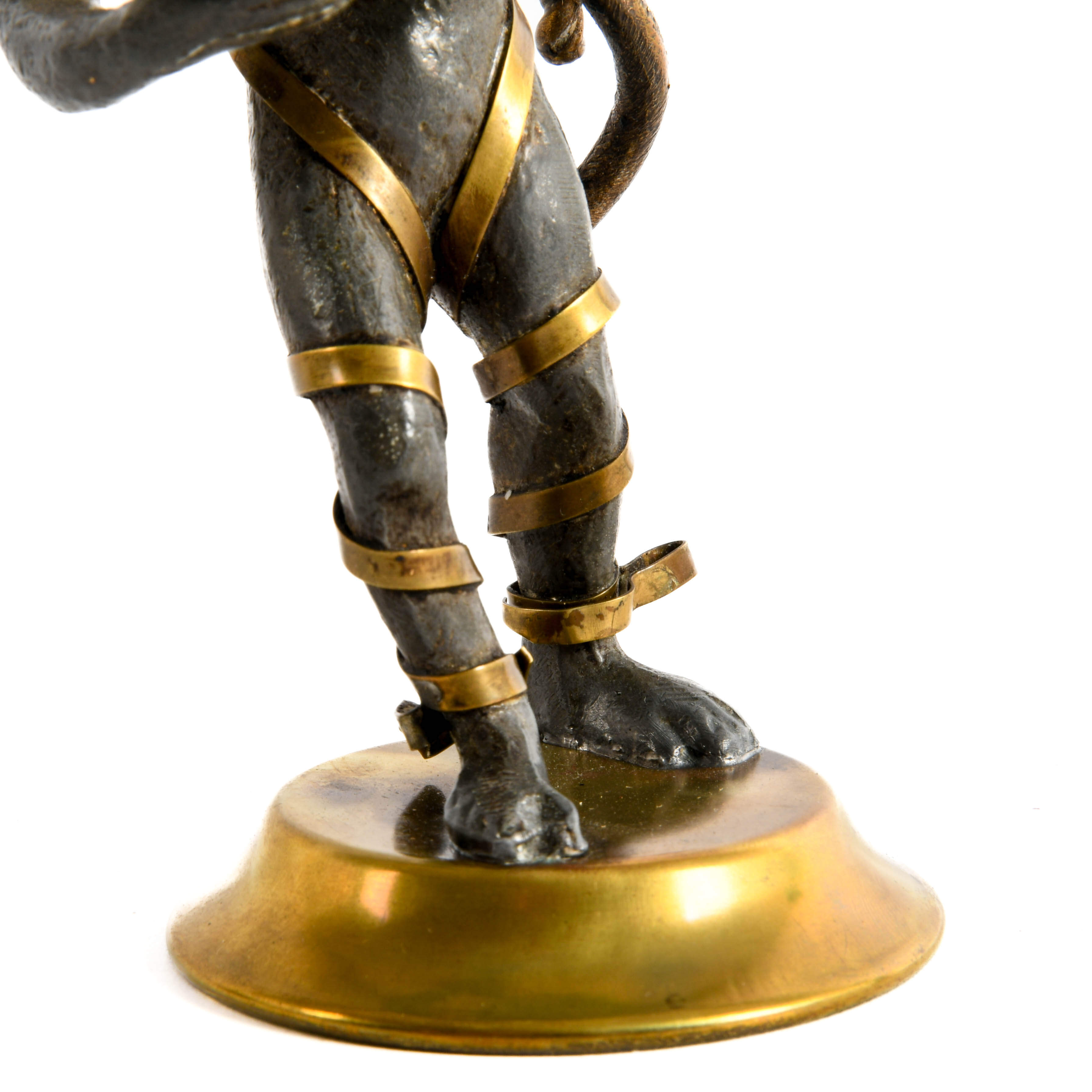 Pair of Figural Metal Monkey Candle Holders-7