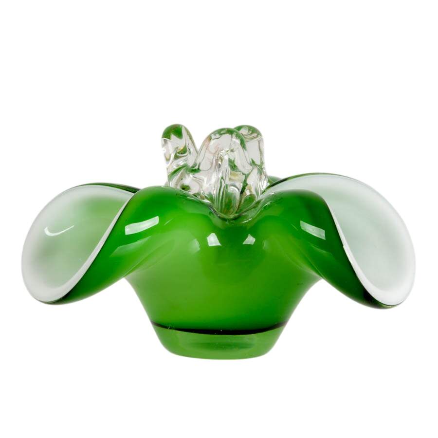 Murano-Style Glass Floral Candlestick-5