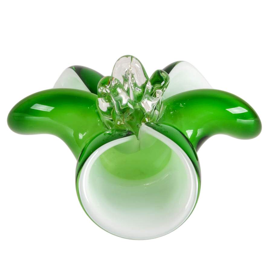 Murano-Style Glass Floral Candlestick-2