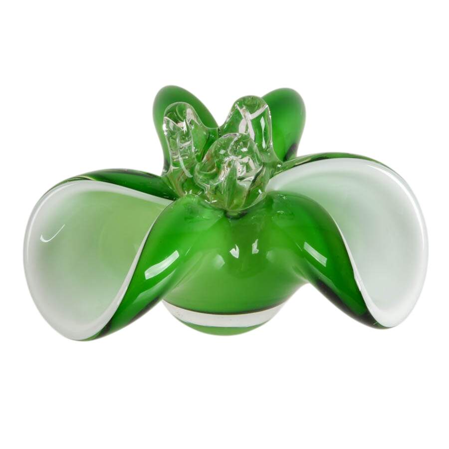 Murano-Style Glass Floral Candlestick-1