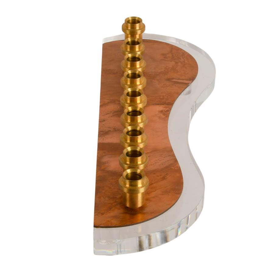 Minimalist Copper and Clear Acrylic Menorah-4