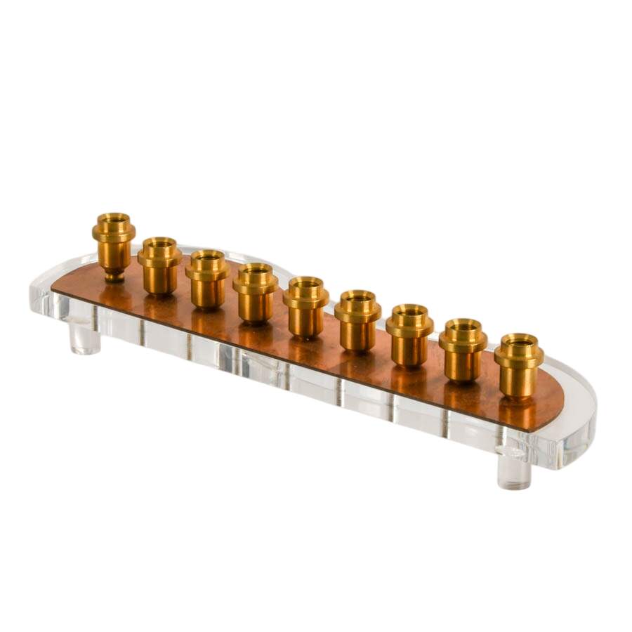 Minimalist Copper and Clear Acrylic Menorah-3