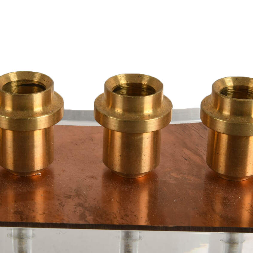 Minimalist Copper and Clear Acrylic Menorah-2