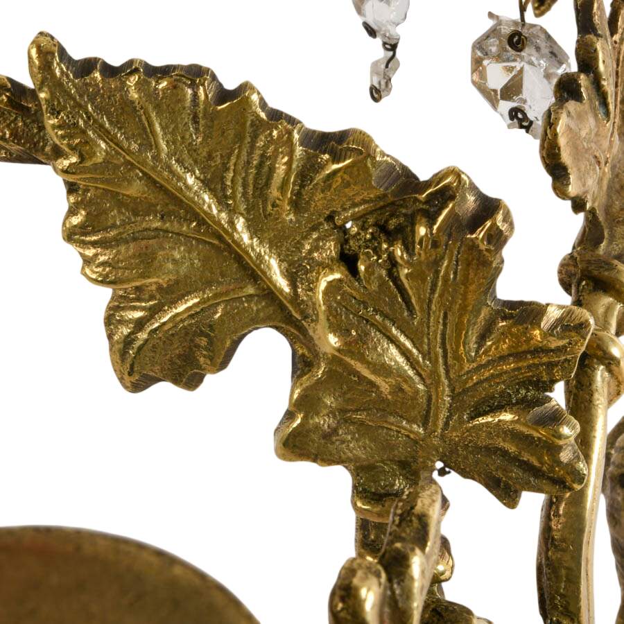 Antique Girandole Candelabra Prism on Marble Base-8