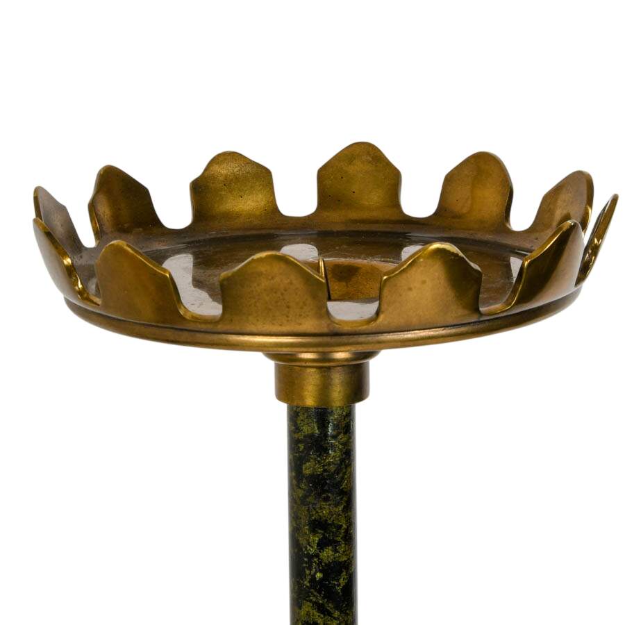 Set of Three Tall Maitland Smith Iron and Brass Candlestands-8