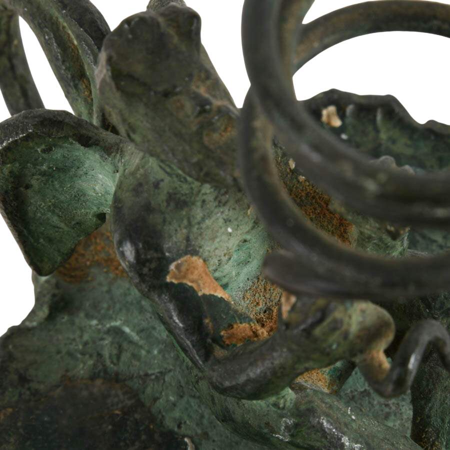 19th-Century Italian Bronze Little Devil Chamberstick Candleholder-6