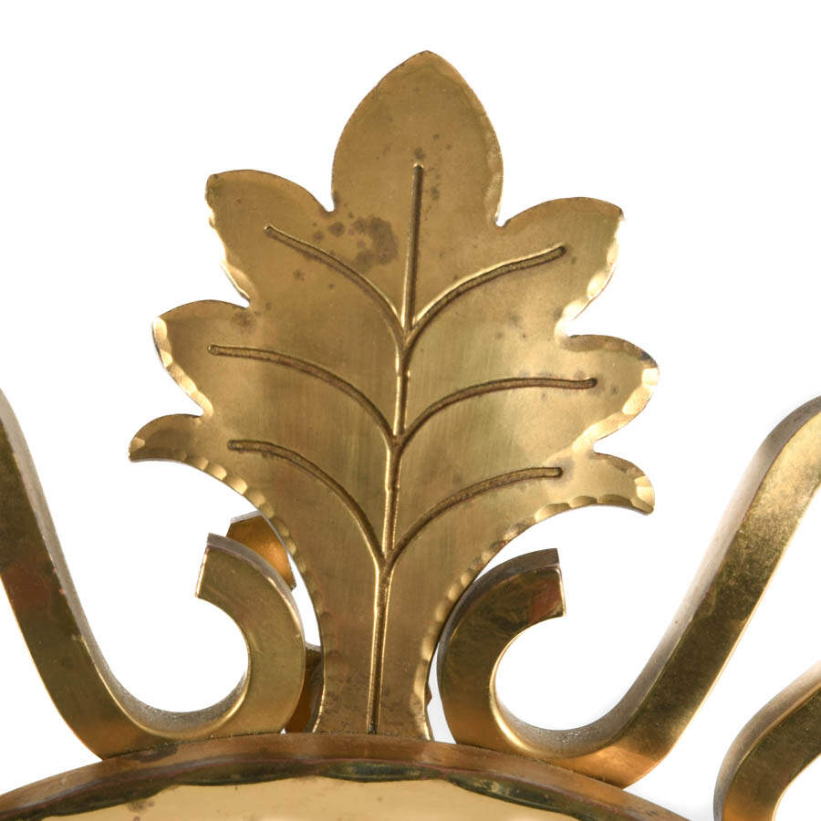 Mid-Century Modern Semca Swiss Brass Wall Clock-3