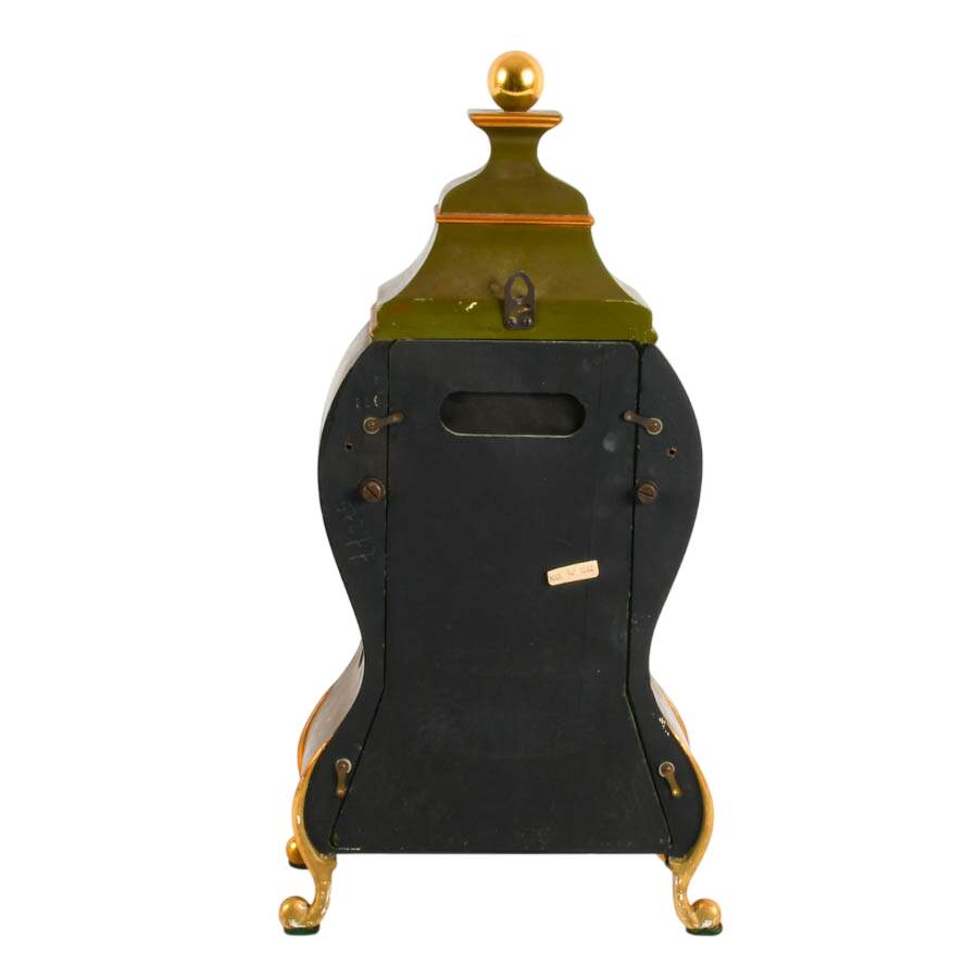 Hunter Green Le Castel Swiss Made Boulle Mantel Clock-6