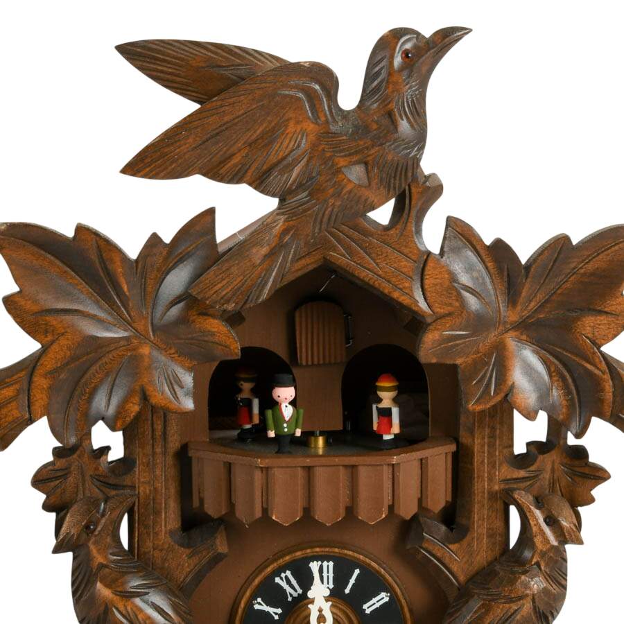 Black Forest German Cuckoo Clock with Thorens Movement-2