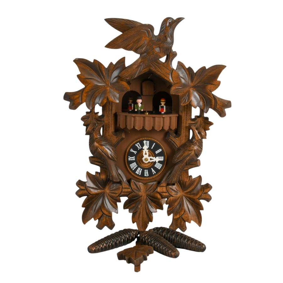 Black Forest German Cuckoo Clock with Thorens Movement-1