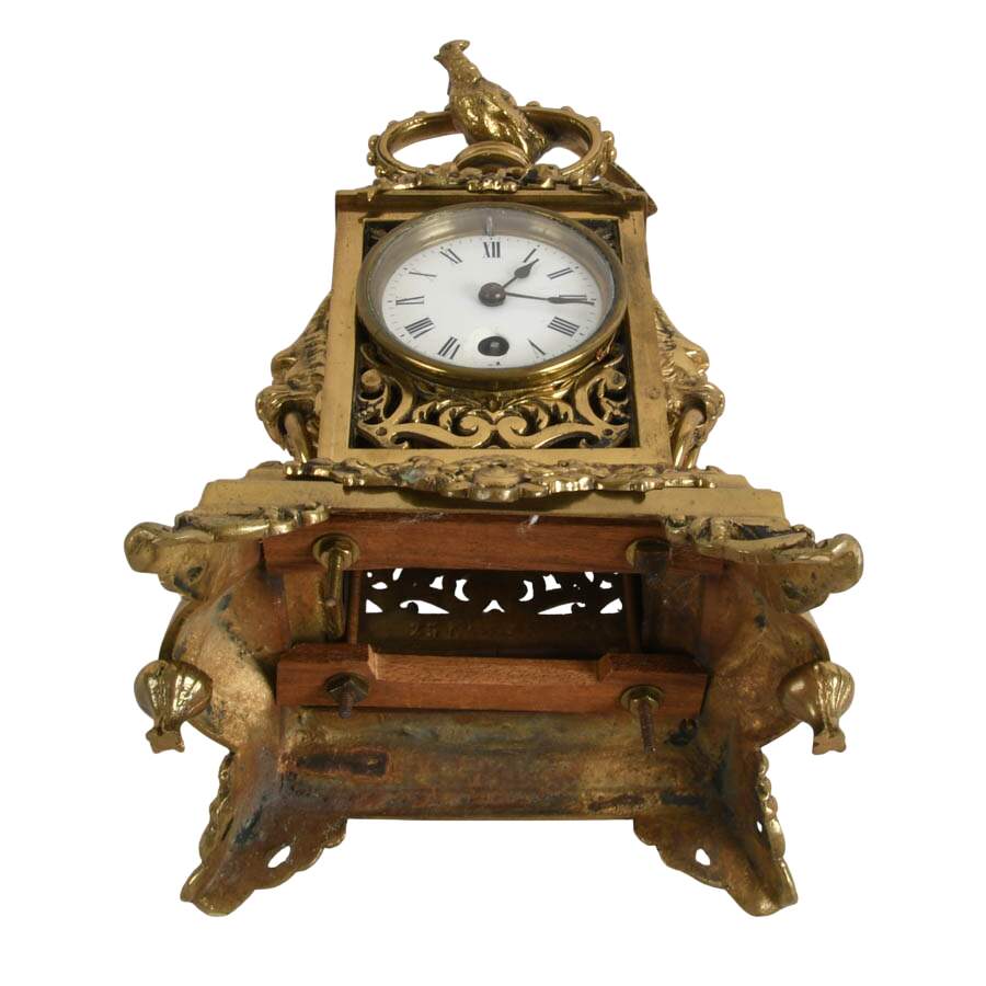 Antique French Gilt Bronze Carriage Clock Case-10