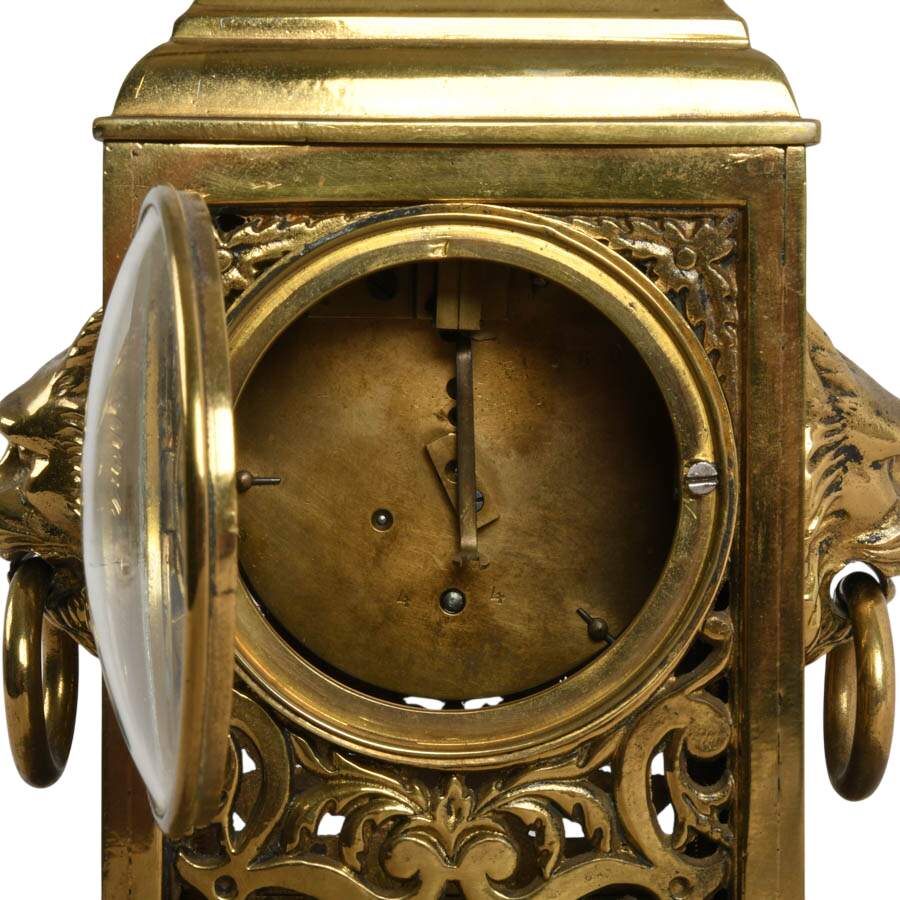 Antique French Gilt Bronze Carriage Clock Case-9