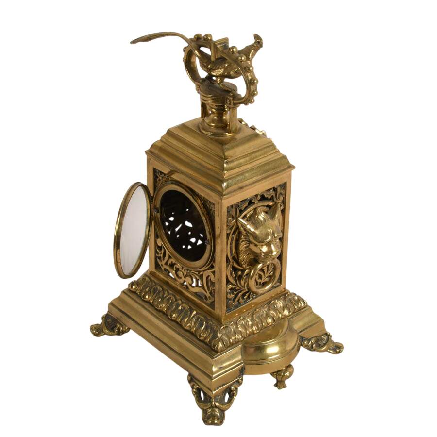 Antique French Gilt Bronze Carriage Clock Case-8