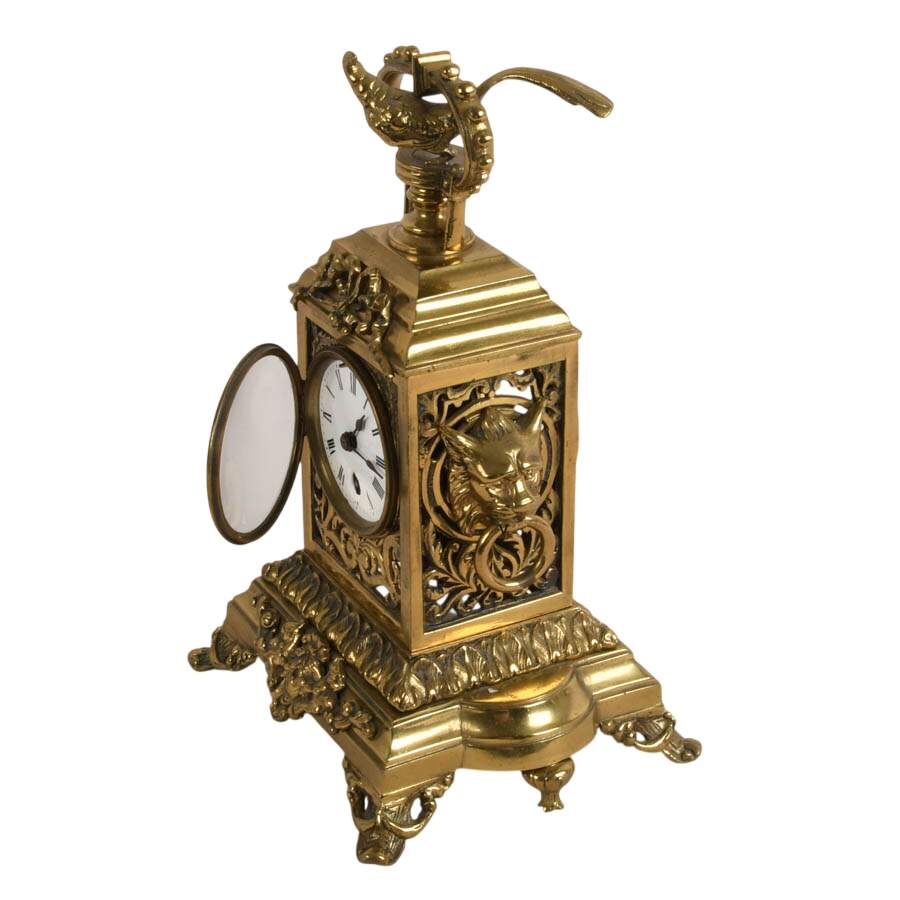 Antique French Gilt Bronze Carriage Clock Case-5