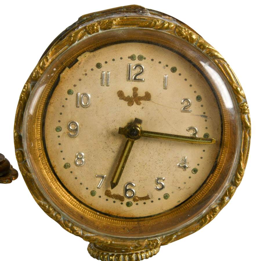 Antique French Champlevé Enamel and Ormolu Gilt Cherub Table Clock-3