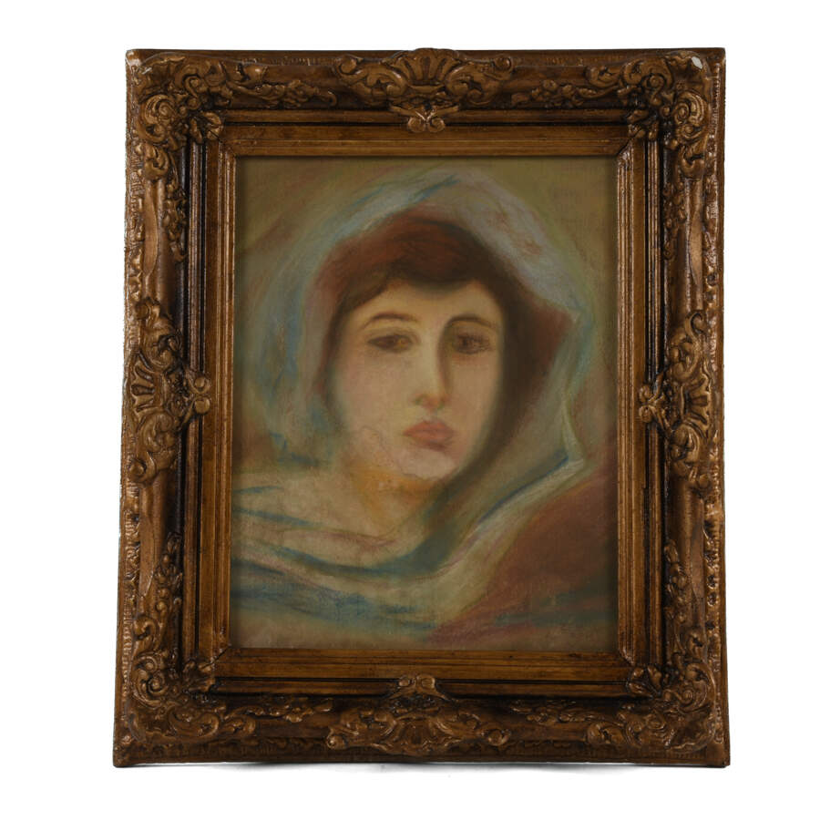 Framed Pastel Portrait of a Lady-1