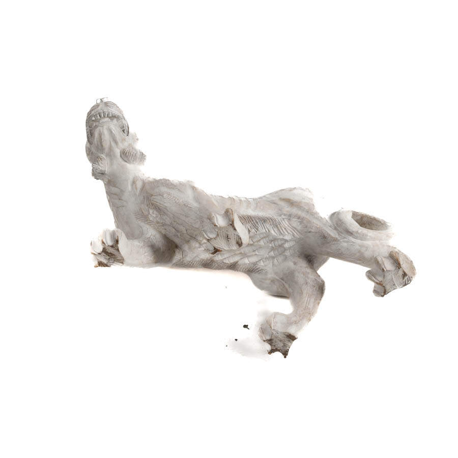 Large Carved Wood Distressed Painted Panther-7