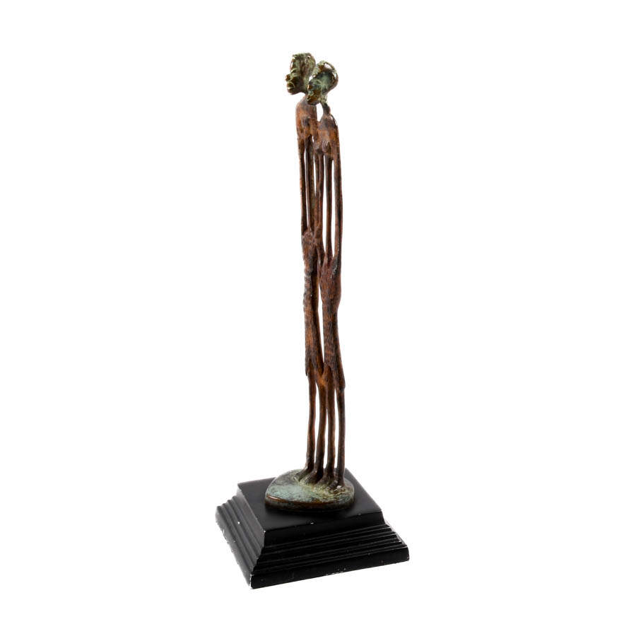 Modernist Metal Abstract Couple Sculpture-5