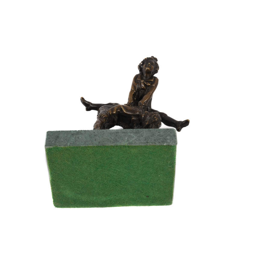 Alfred Barye Bronze "Leap Frog" Sculpture-8