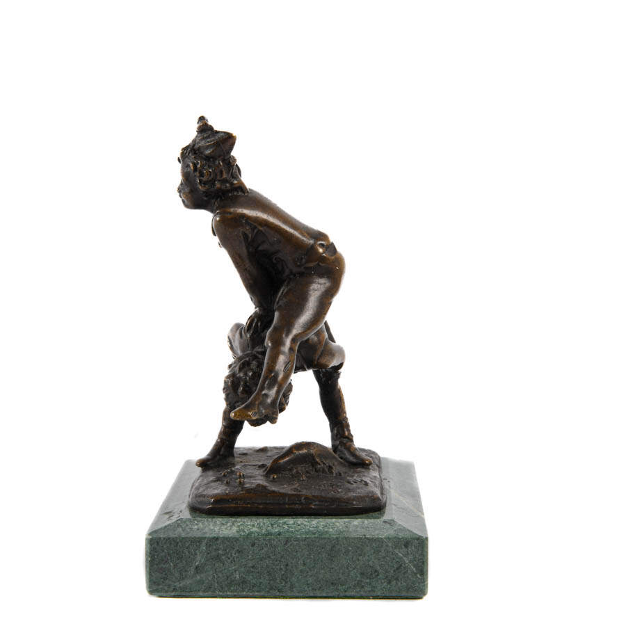 Alfred Barye Bronze "Leap Frog" Sculpture-5
