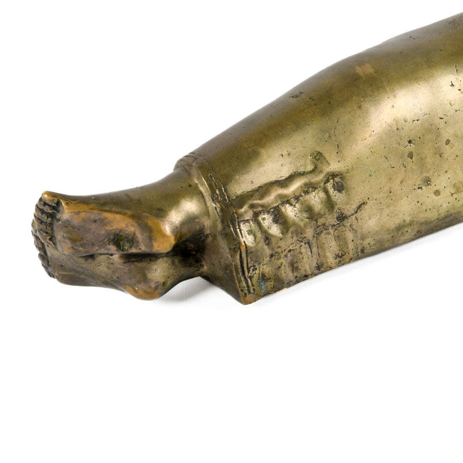 Large Brass Lounging Buddha Statue-7