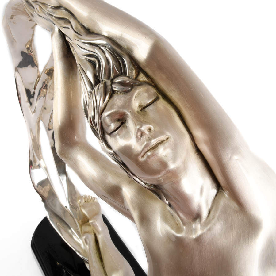 Enrique Jolly "Full Moon" Silver Woman Statue-2