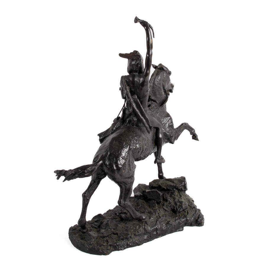 Bronze "The Scalp" Sculpture After Frederick Remington-5