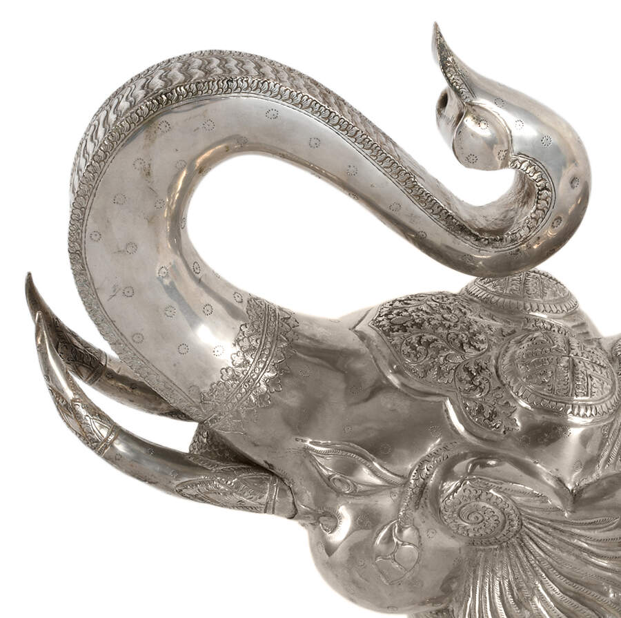 Silver Hallmark Oversized Elephant Sculpture-5