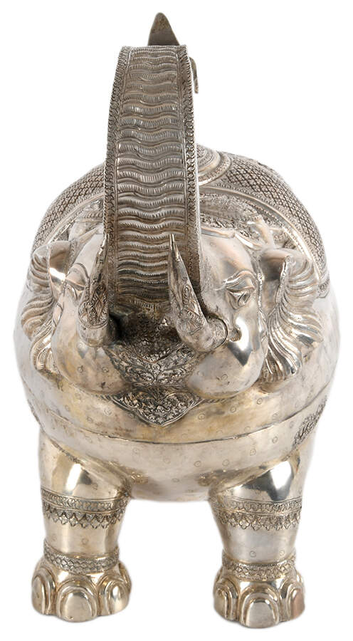Silver Hallmark Oversized Elephant Sculpture-3