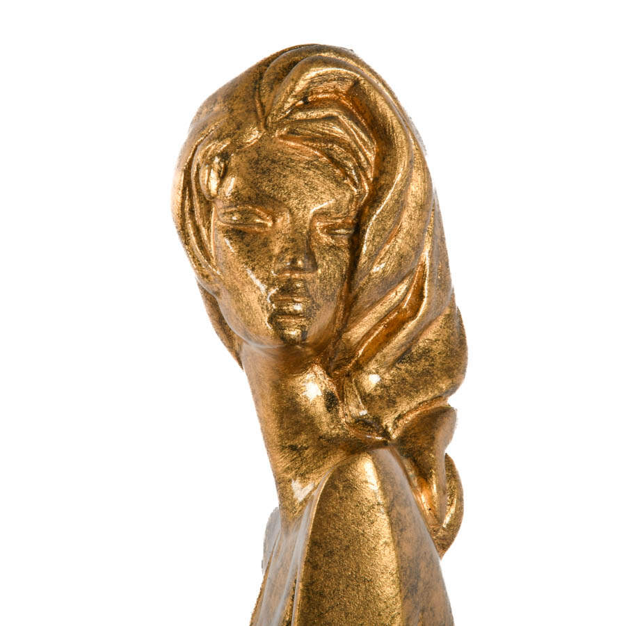 Gilded Statue of a Seated Lady-4