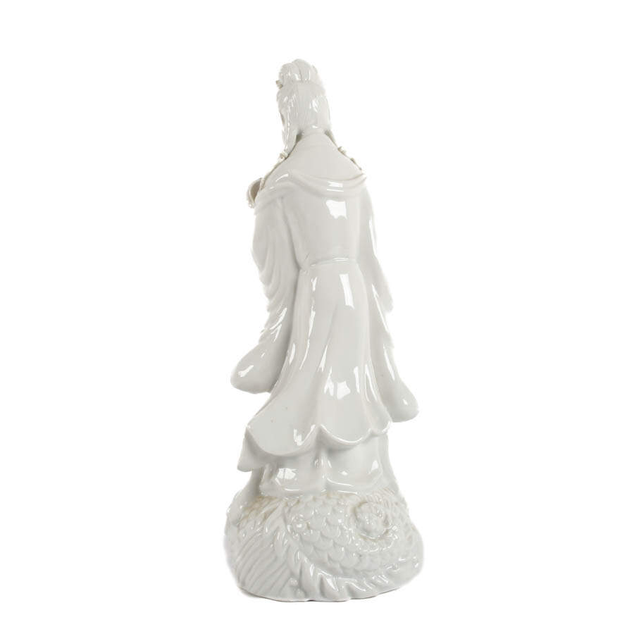 Chinese Blanc de Chine Guan Yin Statue-6