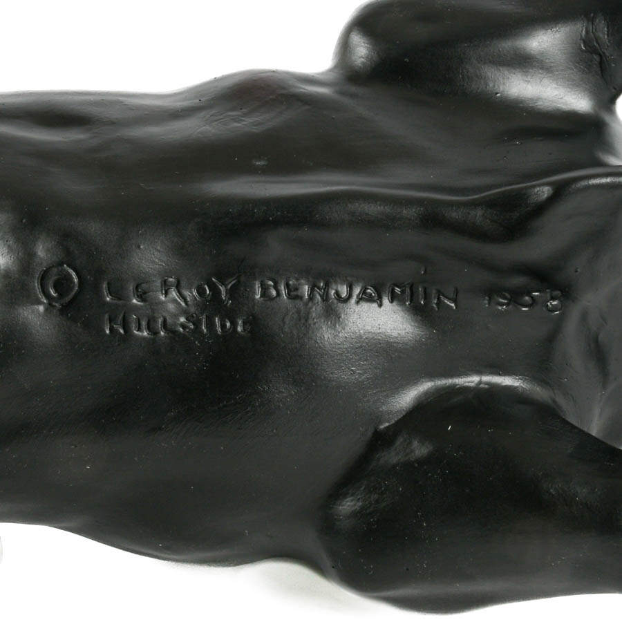 Leroy Benjamin Mid-Century Modern Ceramic "Toro Bull" Sculpture-7