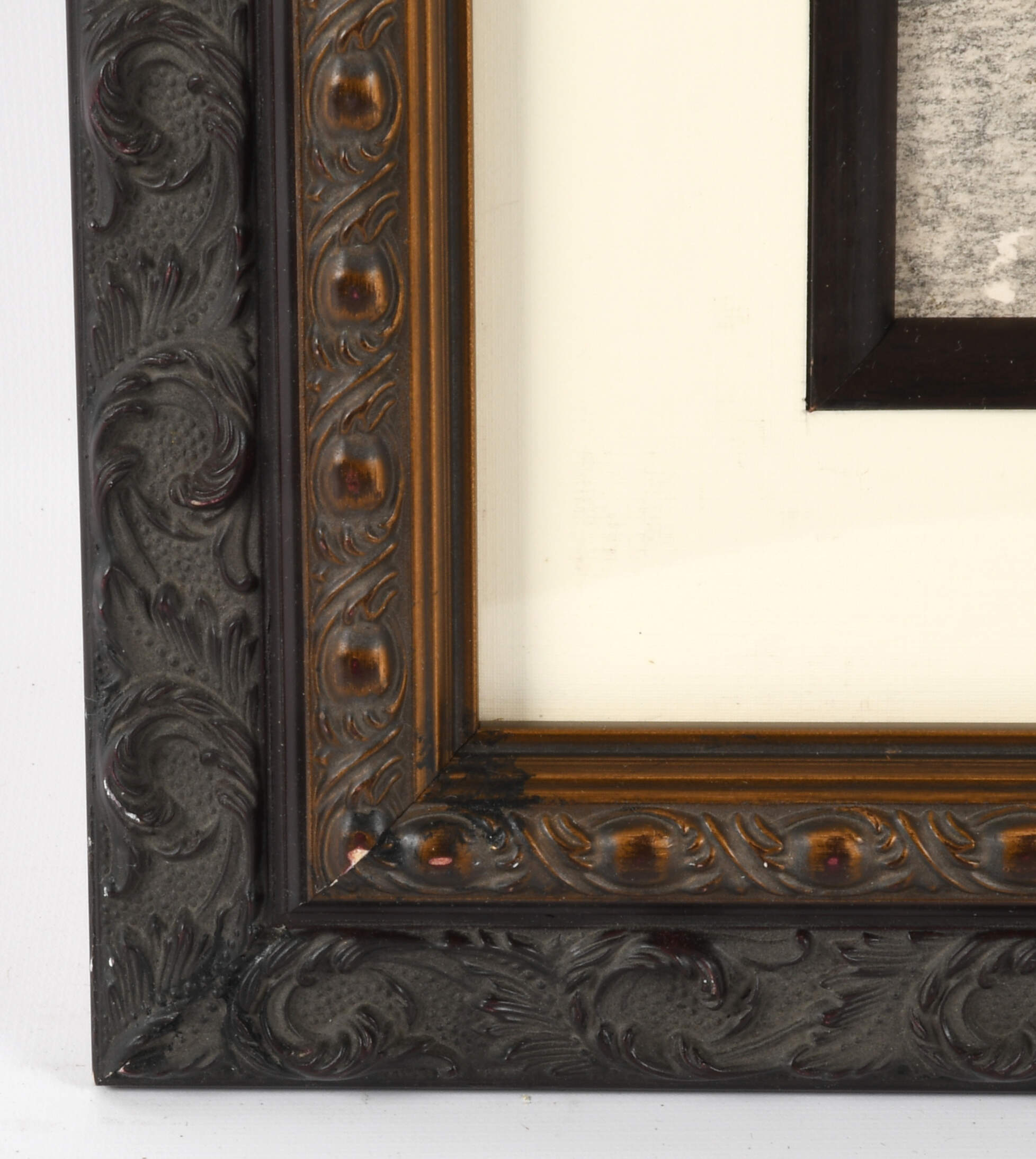 Framed Signed Gallery Scene with Female Bust Charcoal on Paper-5