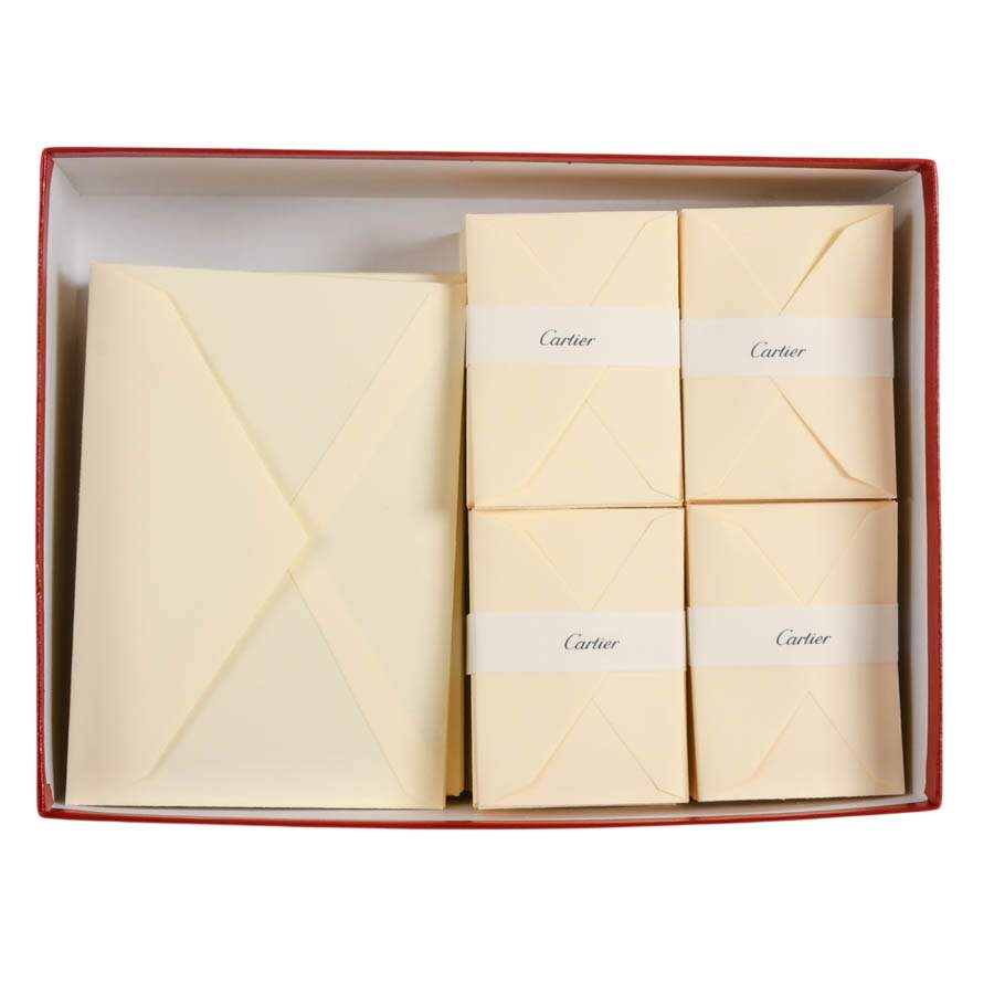 Boxed Set of Assorted Cartier Blank Cream Envelopes-2
