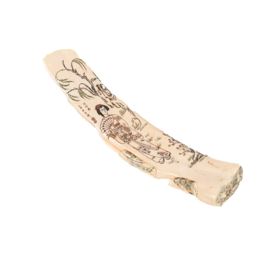 Asian Bone Carving with Three Figures-6