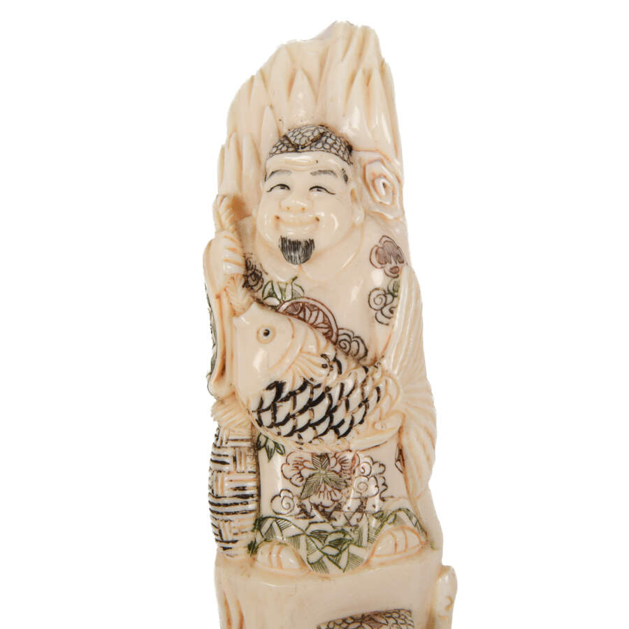 Asian Bone Carving with Three Figures-2