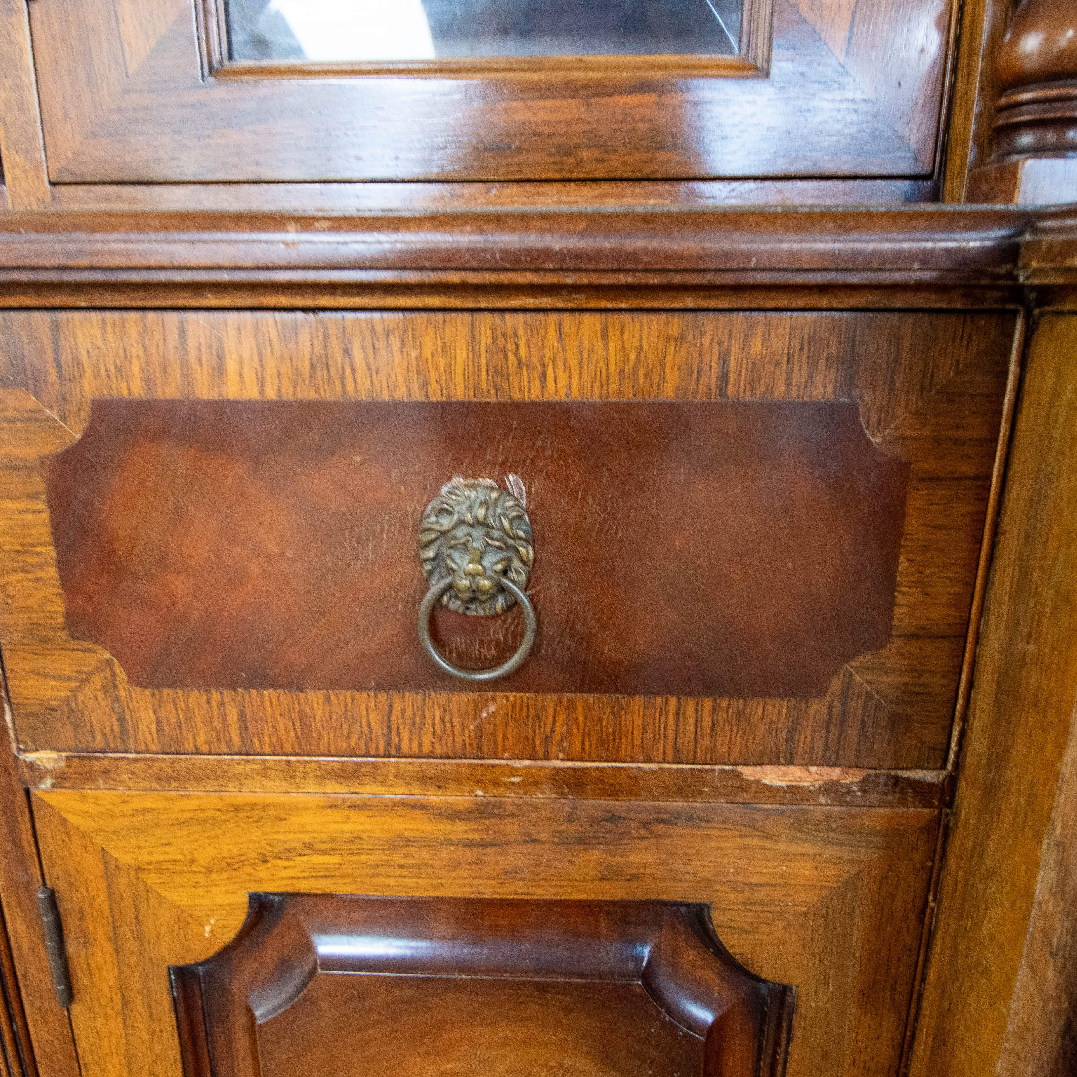 Antique China Cabinet with Secretary-6