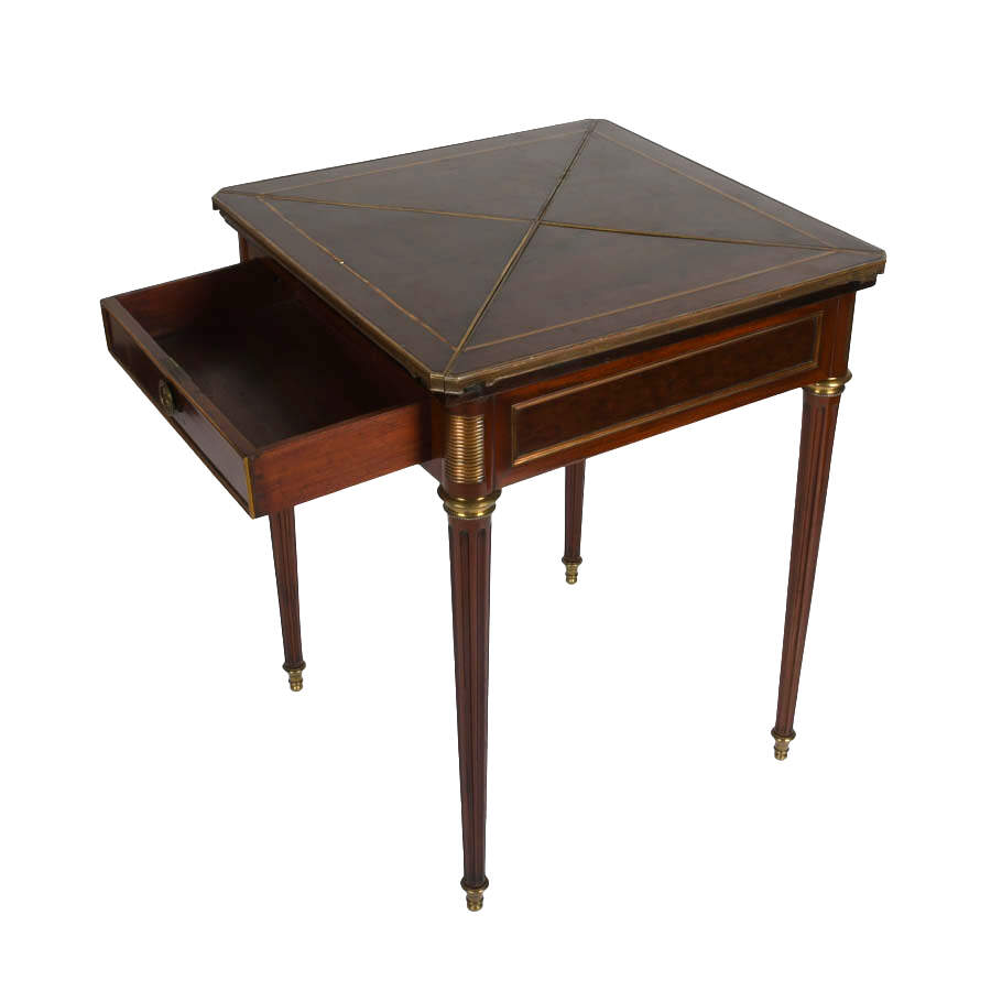 Edwardian Mahogany and Gilt Mounted Game Table-6