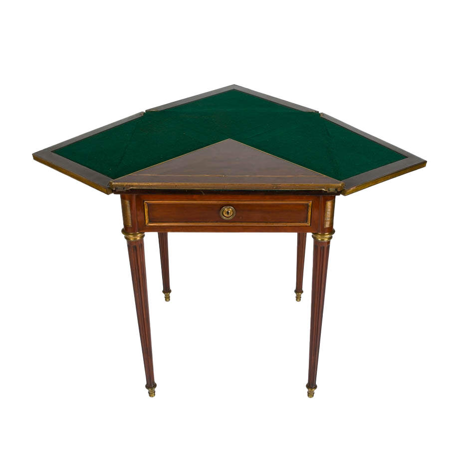 Edwardian Mahogany and Gilt Mounted Game Table-5